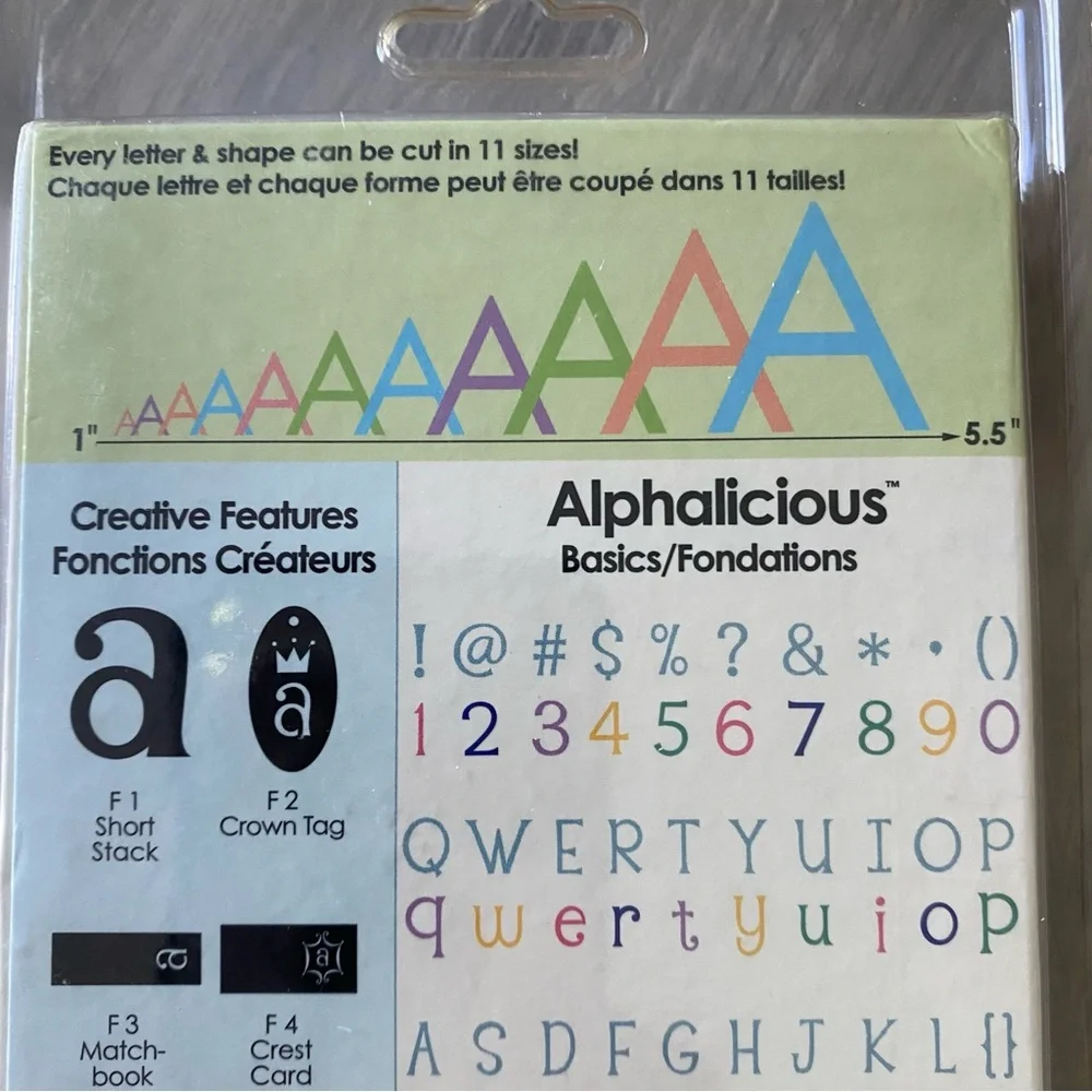 Cricut Alphalicious Cartridge - Still in wrapper Provo Craft Letter Cutter